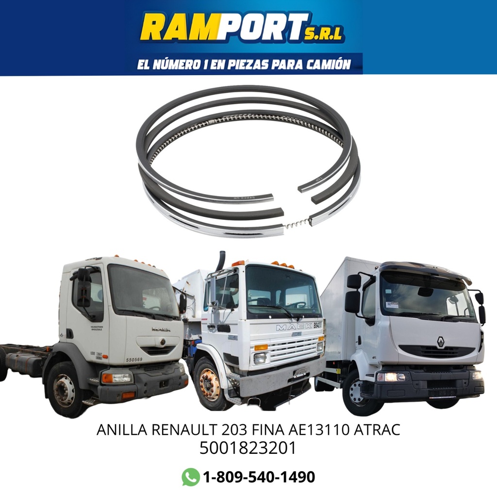 ANILLA RENAULT 203 FINA AE13110 ATRAC *