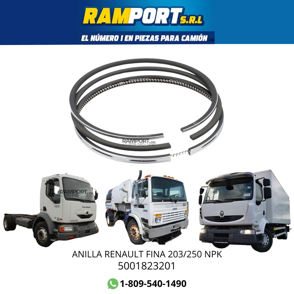 ANILLA RENAULT FINA 203/250 *4