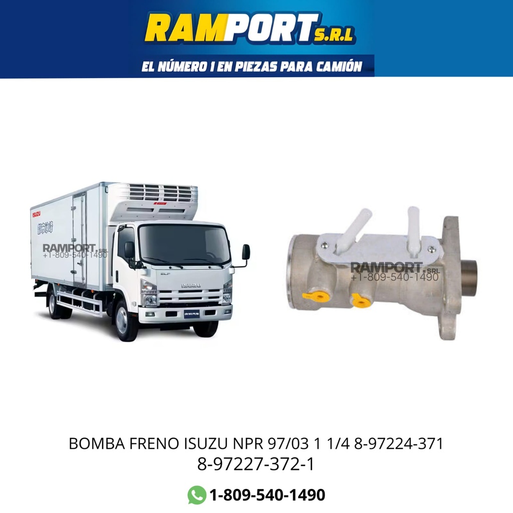 BOMBA FRENO ISUZU NPR 97/03 1 1/4 