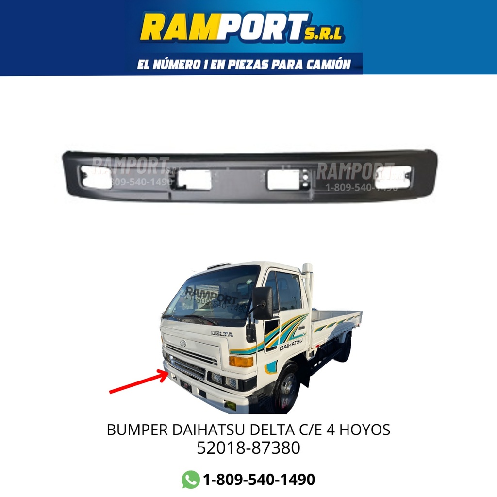 [52018-87380] BUMPER DELTA C/E 4 HOYOS NEGRO -4
