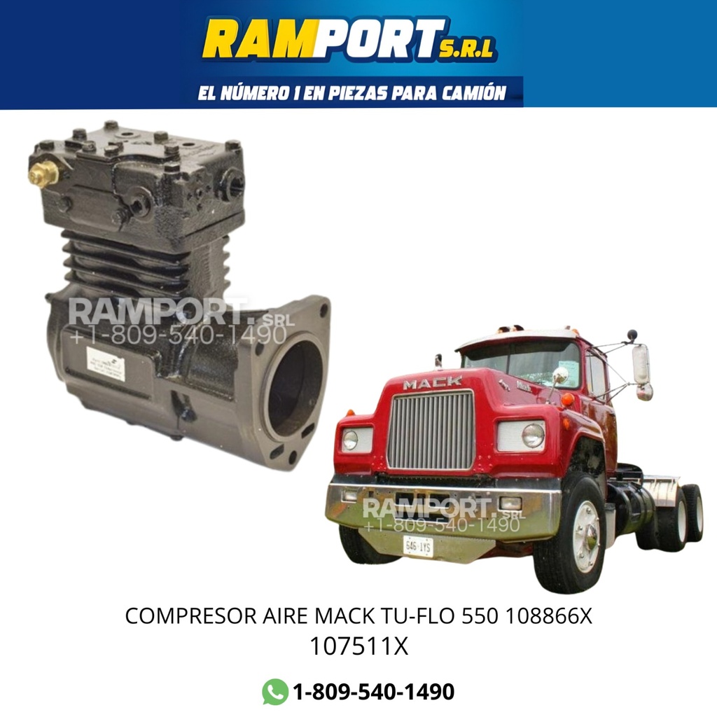 [107511X] COMPRESSOR AIRE MACK TU-FLO 550 108866X *