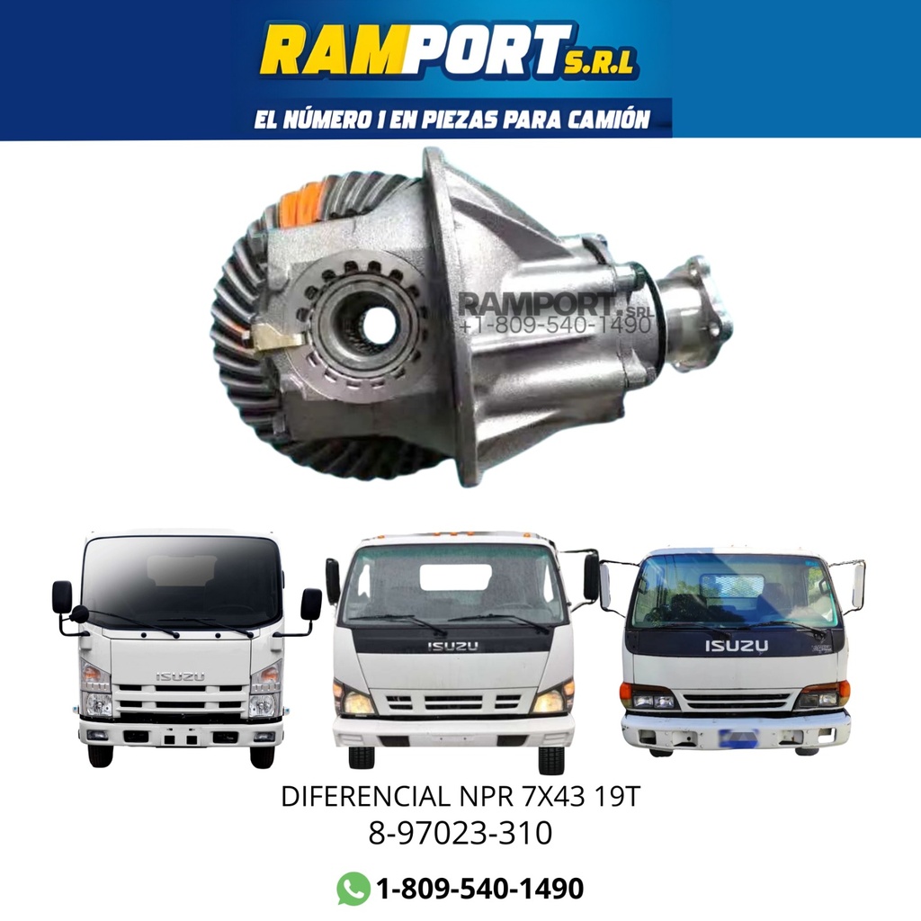 [8-97023-310-] DIFERENCIAL ISUZU NPR 7X43 19T