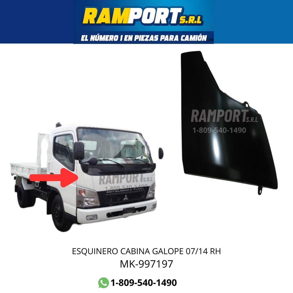 [MK-997198] PANEL DE ESQUINA MITSUBISHI CANTER 07/14 RH