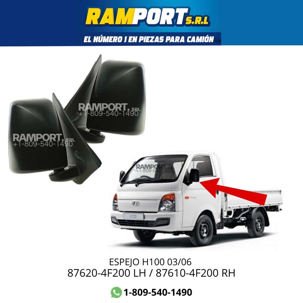 [87620-4F200] ESPEJO HYUNDAI H100 03/06 LH