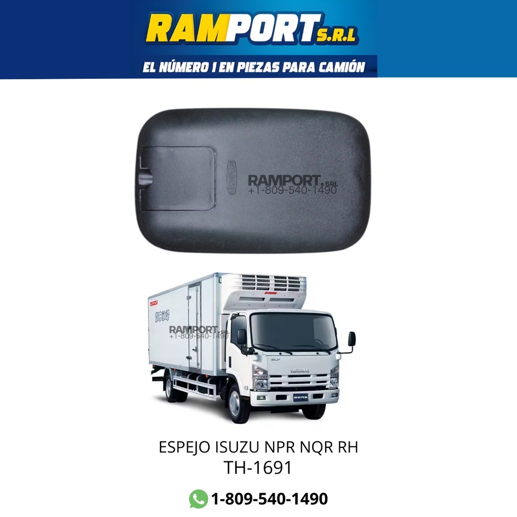 [TH-1691] ESPEJO ISUZU NPR NQR RH ,