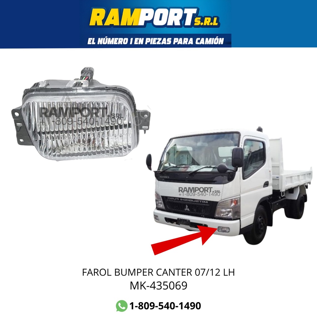 FOG LAMP CANTER 07/12 LH