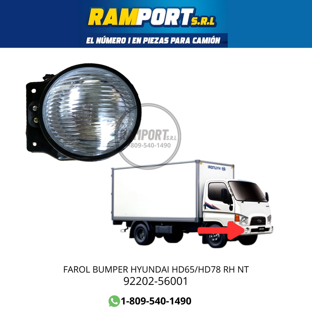 [92202-56001] FOG LAMP HYUNDAI HD65/HD78 RH