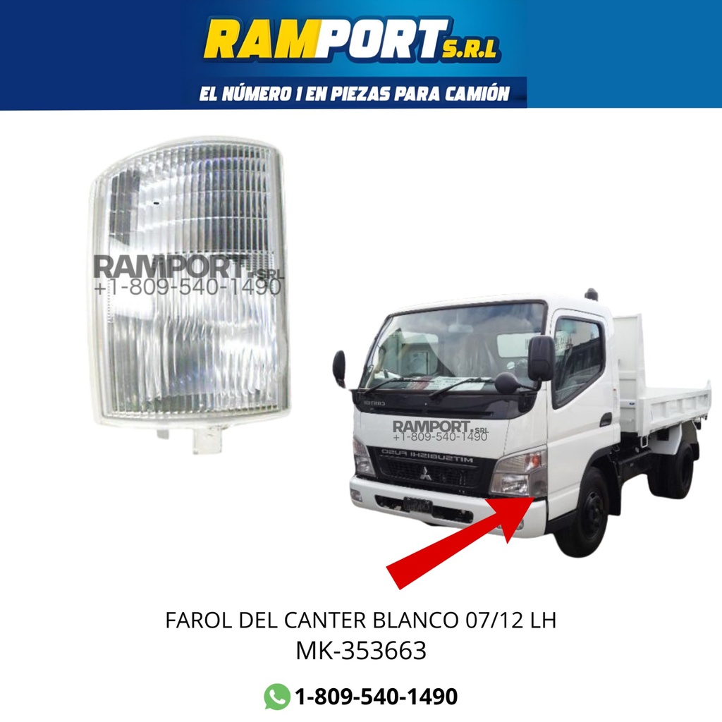 FAROL DEL CANTER BLANCO 07/12 RH