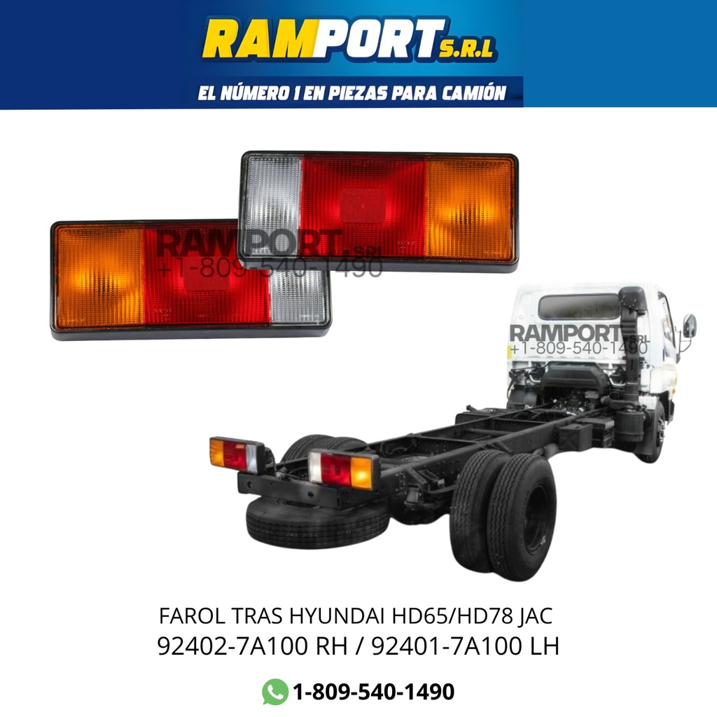 [92402-7A100] FAROL TRAS HYUNDAI HD65/HD78 JAC RH
