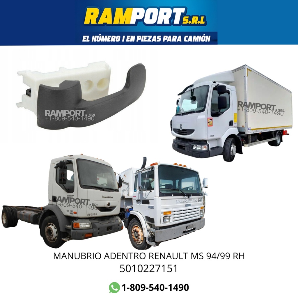 [5010227151] MANUBRIO RENAULT MS 94/99 RH ADENTRO*