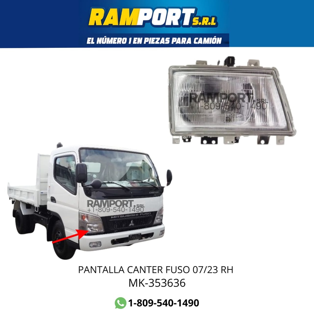 [MK-353635 NT] PANTALLA CANTER FUSO 07/23 LH CRISTAL