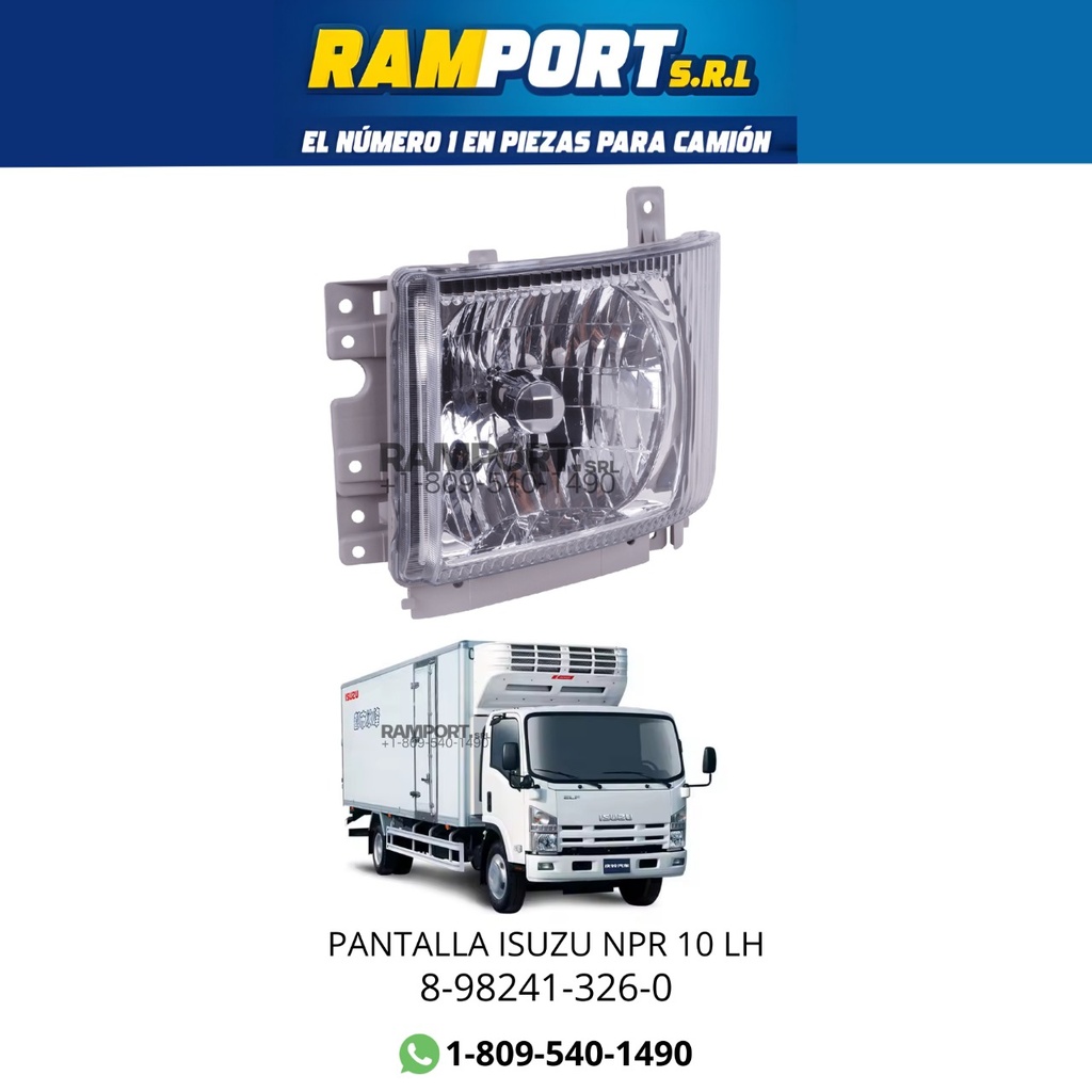 [8-98241-326-0] PANTALLA ISUZU NPR 10 LH 