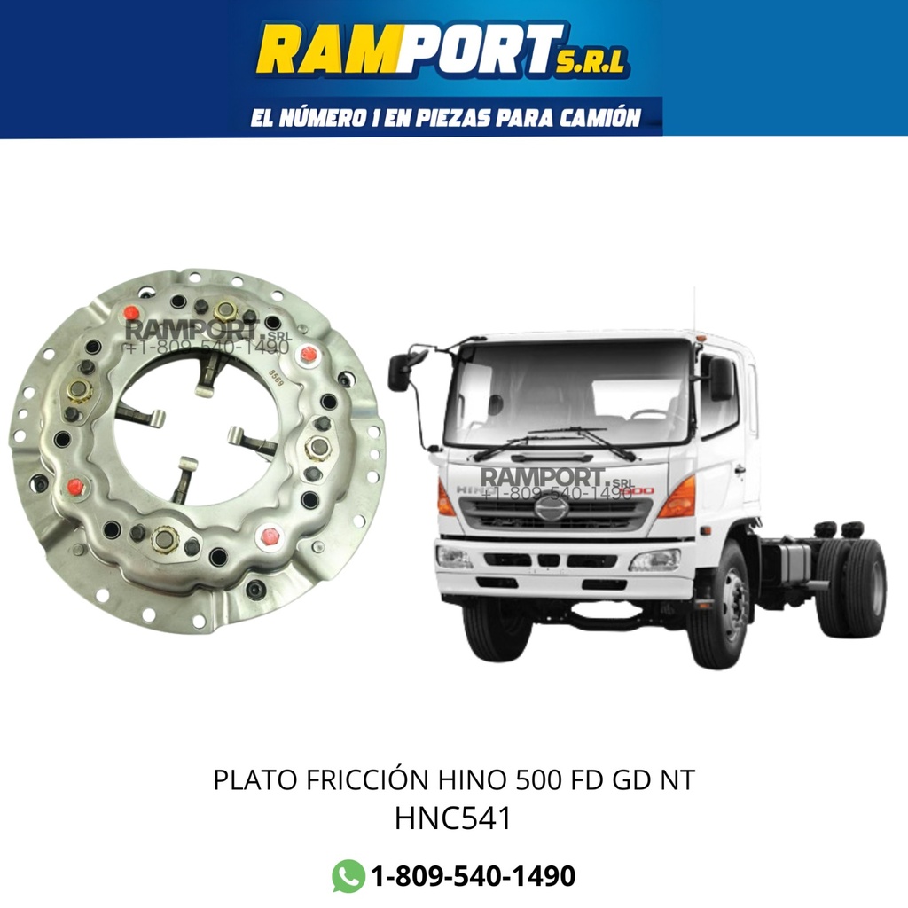 PLATO FRICCIÓN HINO 500 FD GD NT