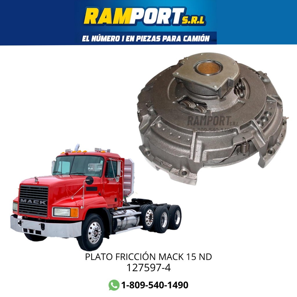 [127597-4 NT] PLATO FRICCIÓN MACK 15 *
