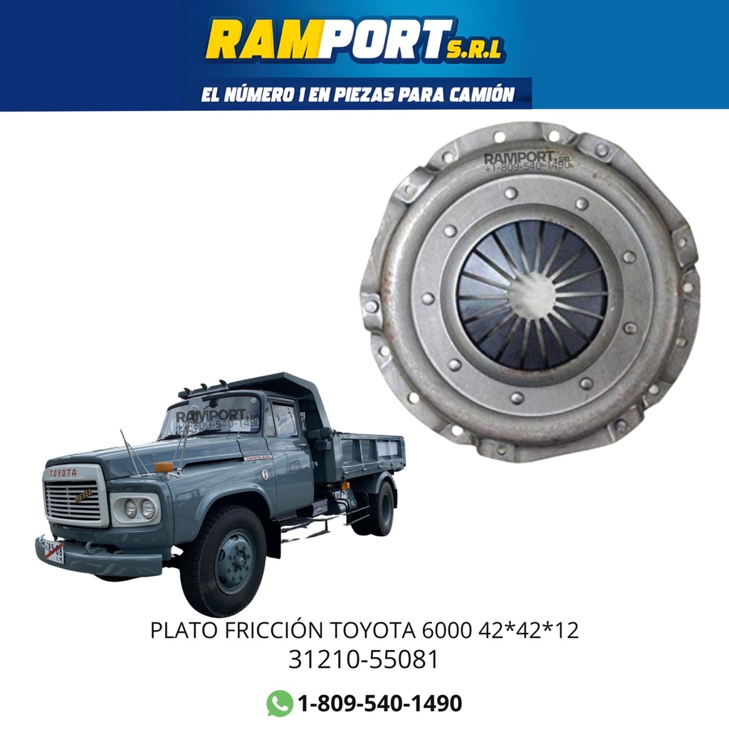 PLATO FRICCIÓN TOYOTA 6000 NT