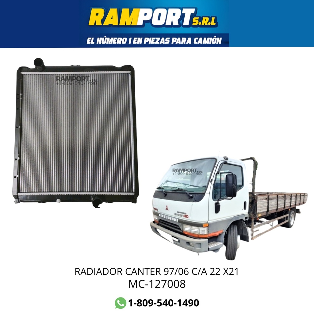 [MC-127008] RADIADOR CANTER 97/06 C/A 22 X21