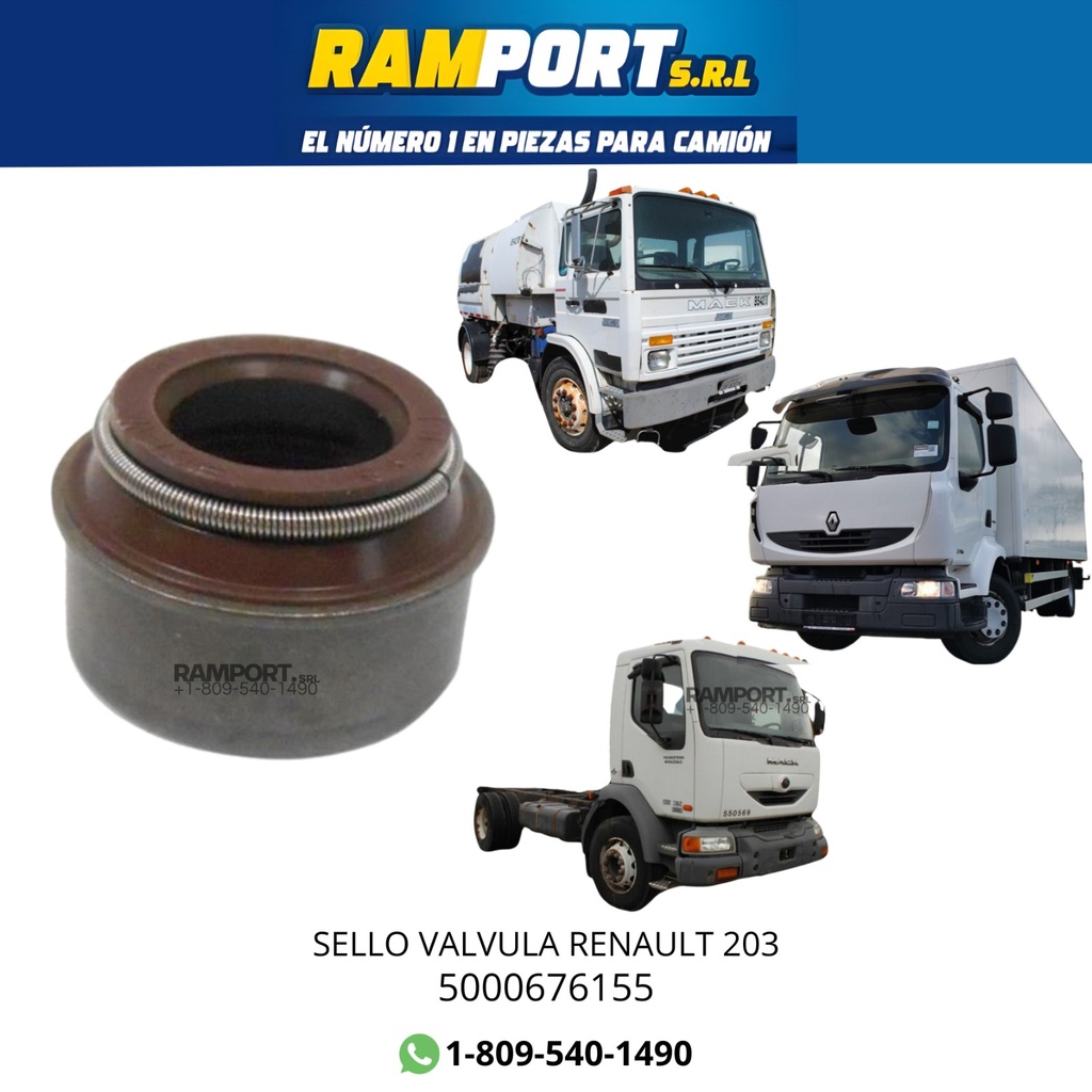 SET SELLO VALVULA RENAULT 203 12UNID *