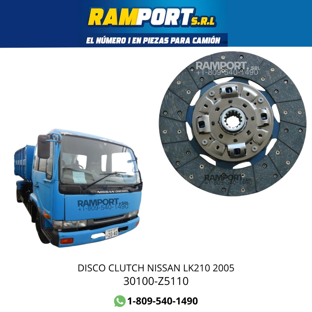 [30100-Z5110 NT] DISCO CLUSTCH NISSAN LK210 CONDOR 2005
