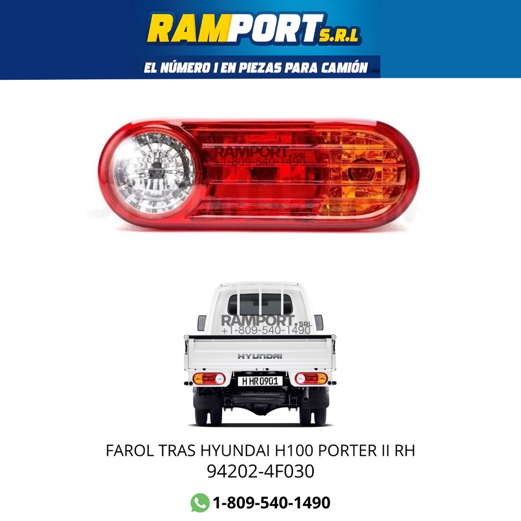 FAROL TRAS HYUNDAI H100 PORTER II RH