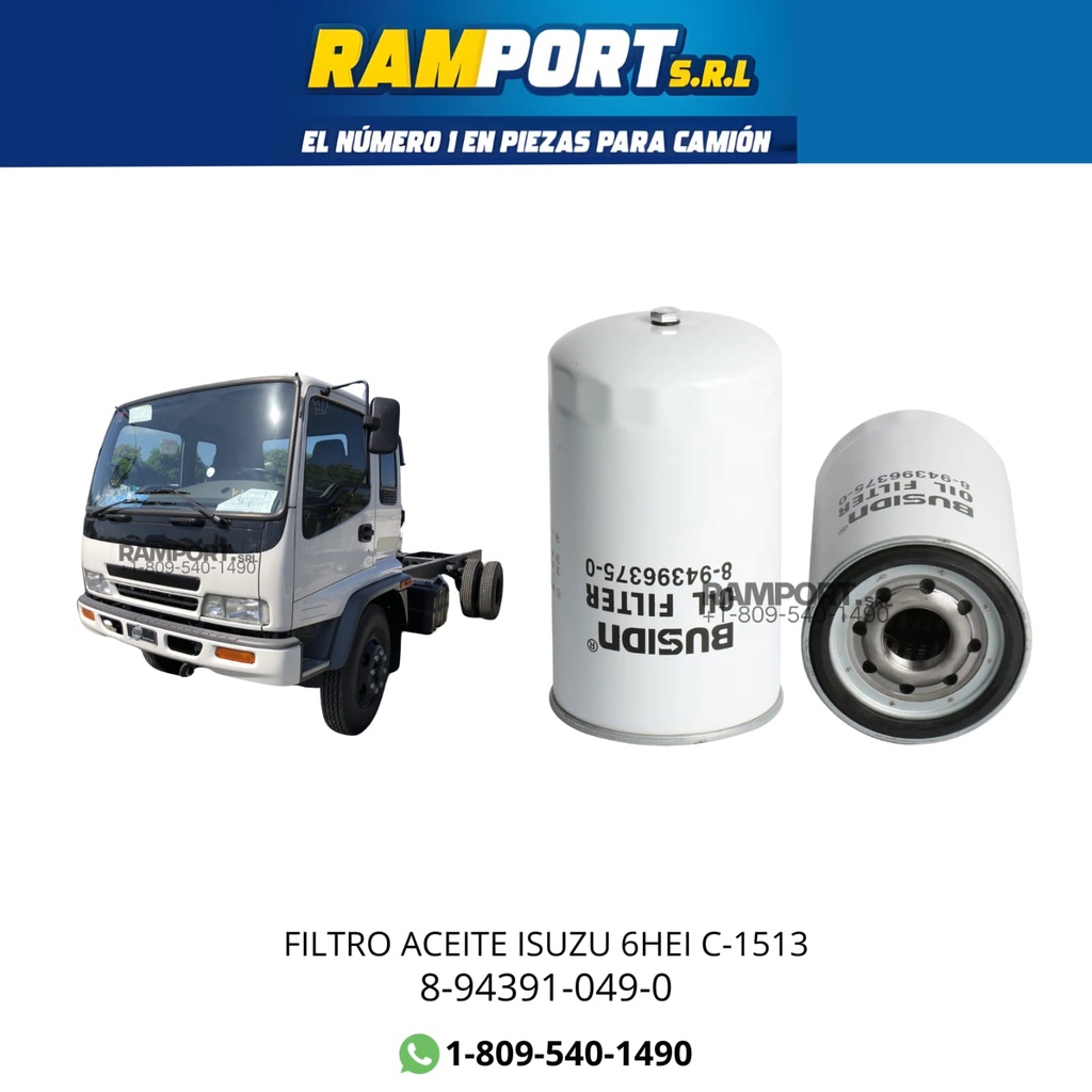 FILTRO ACEITE ISUZU 6HEI C-1513