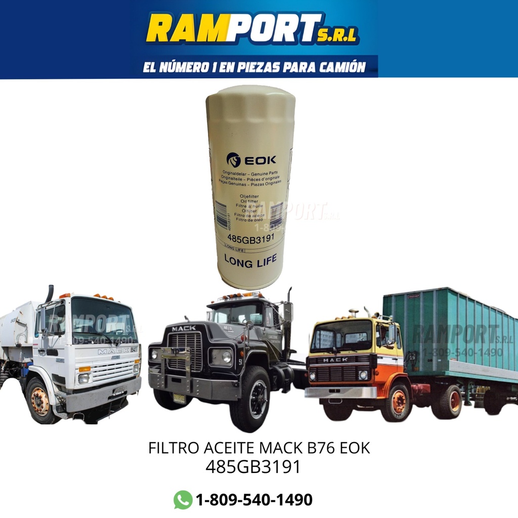 FILTRO ACEITE MACK B76 EOK *