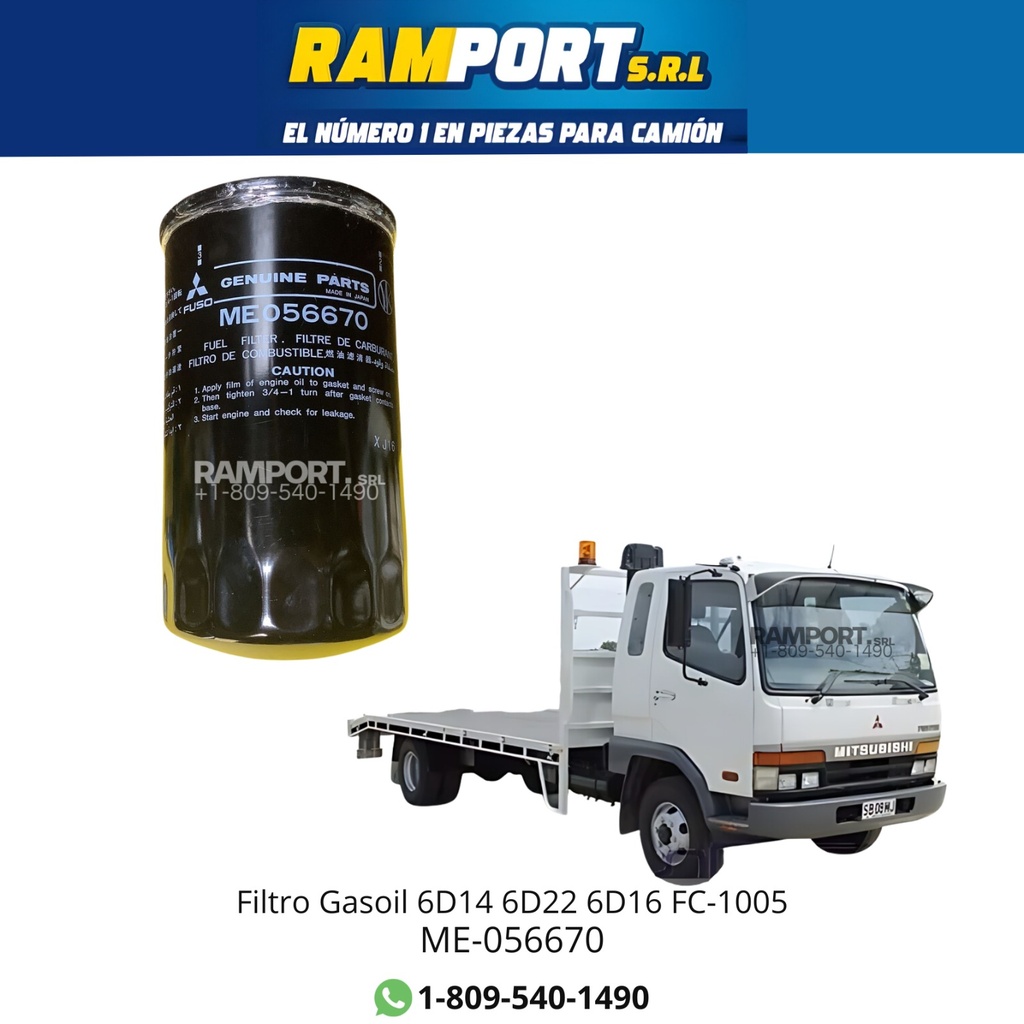 [ME-056670] FILTRO GASOIL FUSO 6D14