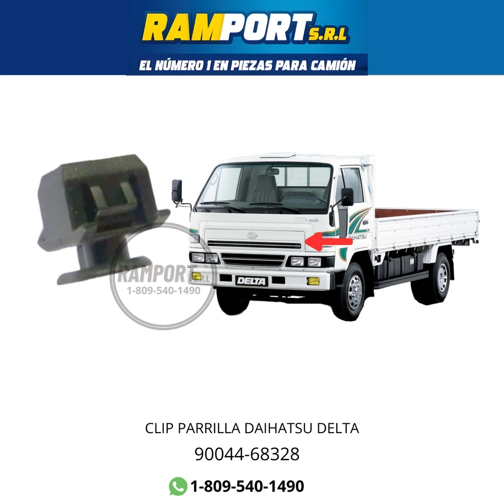 [90044-68328] CLIP PARRILLA DELTA 2000/2010