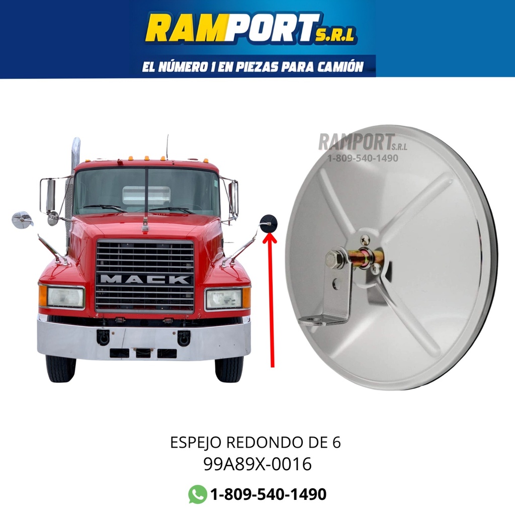 [99A89X-0016] ESPEJO AUXILIAR DE 6 CROM *