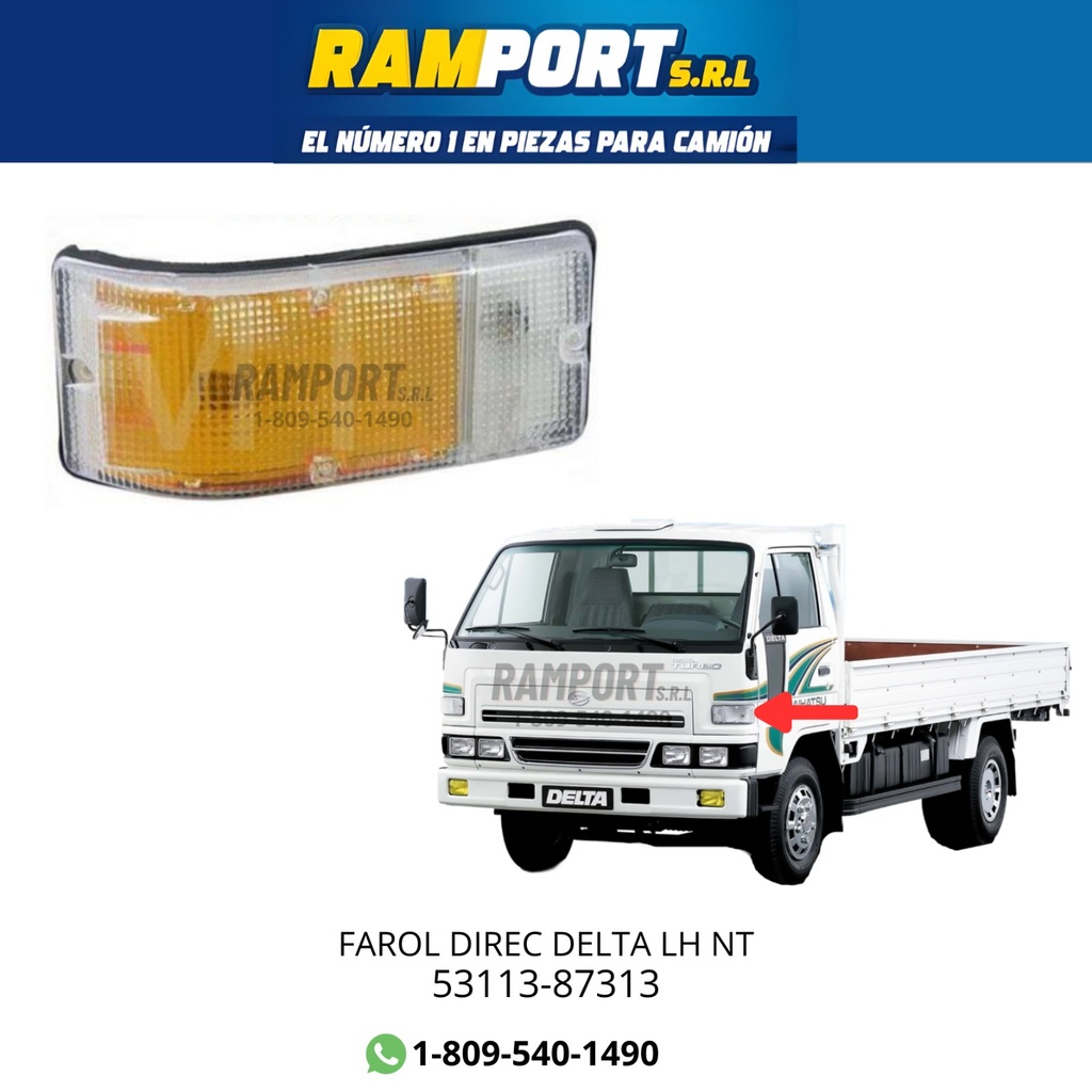 [81520-87318 B/A] FAROL DIREC DAIHATSU DELTA NT-074103L