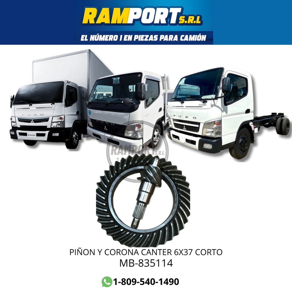 PIÑON Y CORONA CANTER 6X37 PS120 