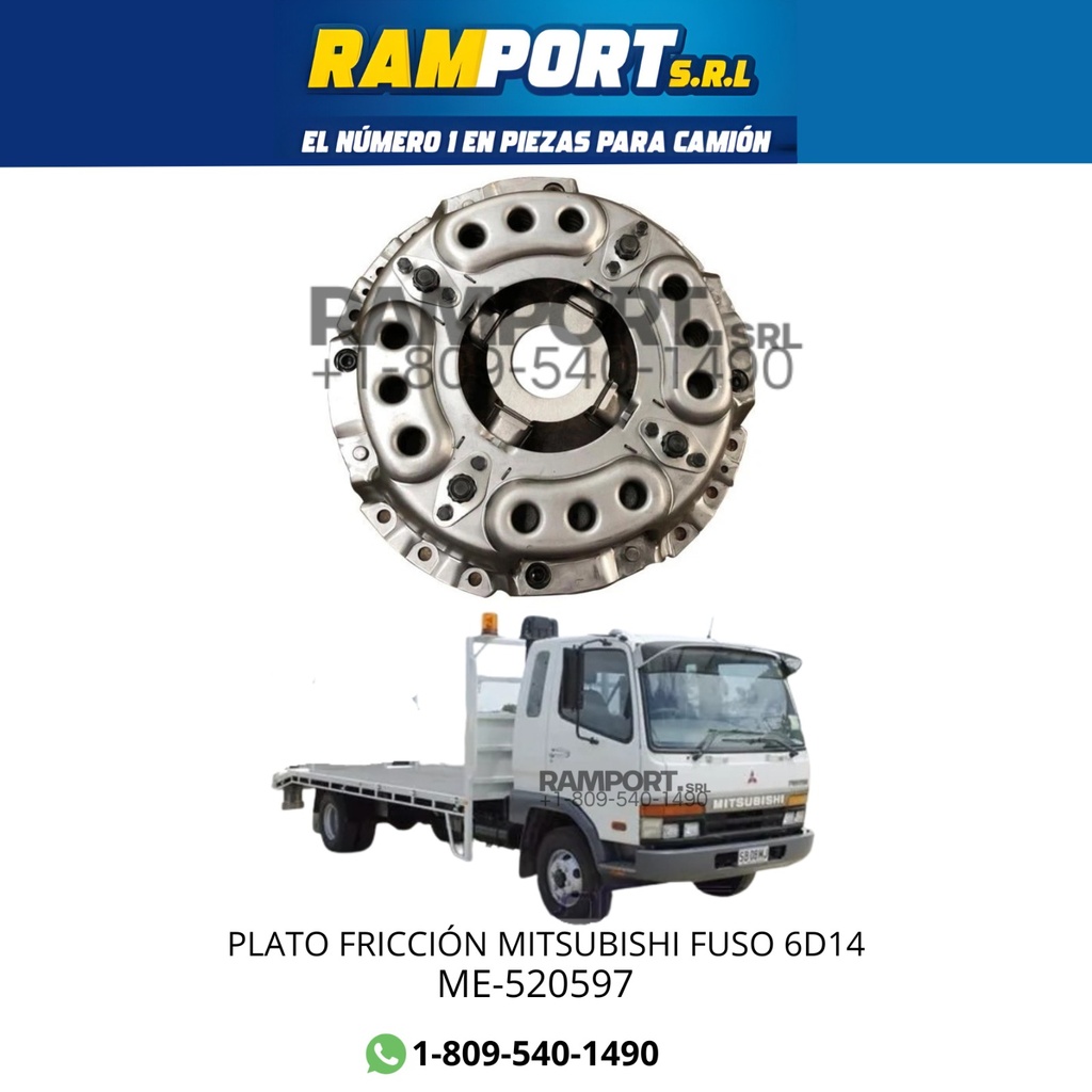 [ME-520597] PLATO FRICCIÓN MITSUBISHI FUSO 6D14