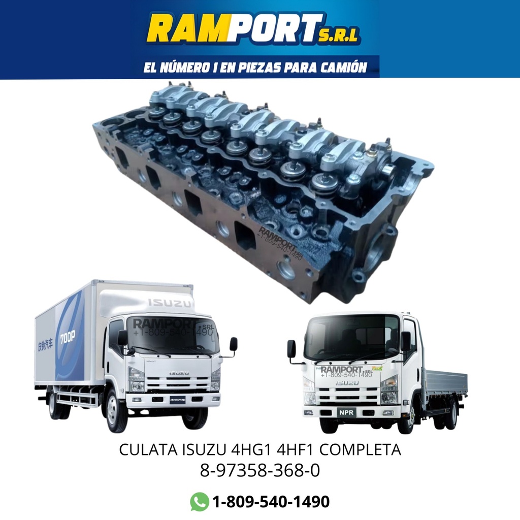 [8-97358-368-0] CULATA ISUZU 4HG1/4HF1 CON VALVULA