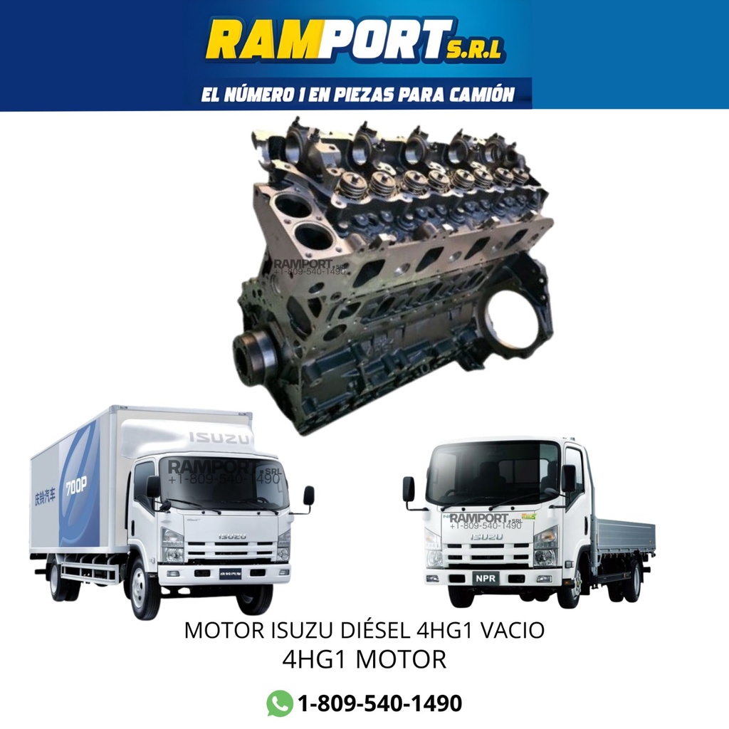[4HG1 MOTOR] MOTOR ISUZU DIESEL 4HG1 VACIO
