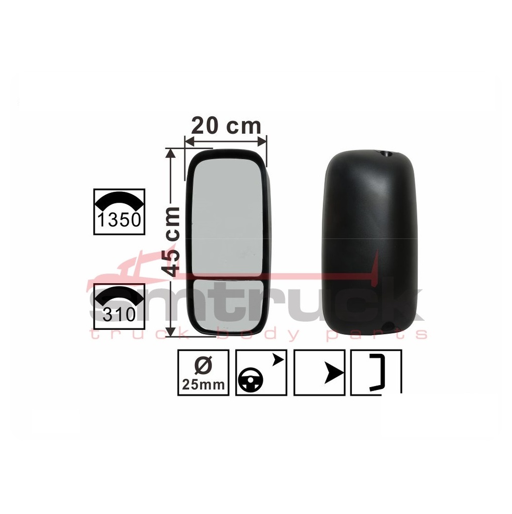 [YY-354ML] ESPEJO HINO 300 C/A 6.5T LH
