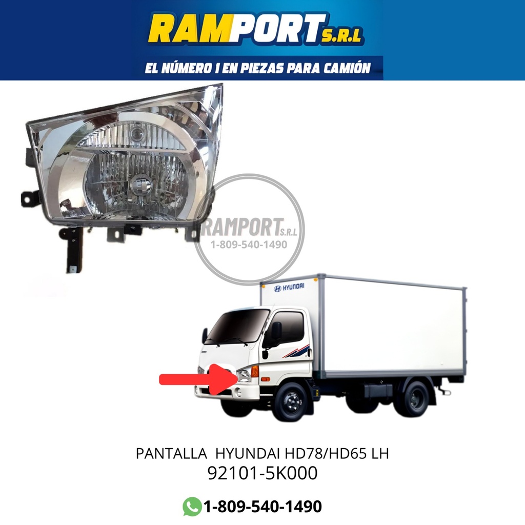 [92101-5K000] PANTALLA HYUNDAI HD78/HD65 2010 LH 56002