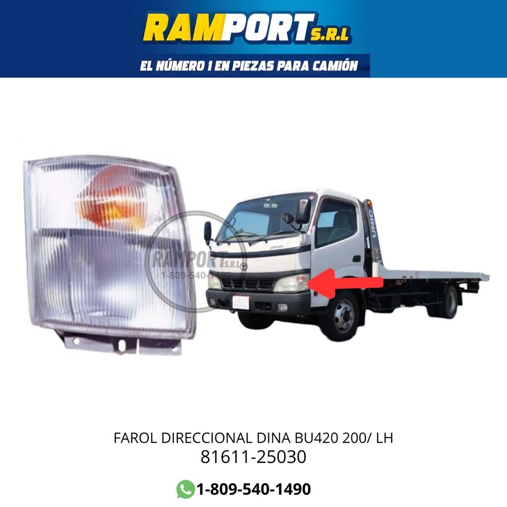 [81611-25030] FAROL DIRECCIONAL DINA BU420 200/ LH