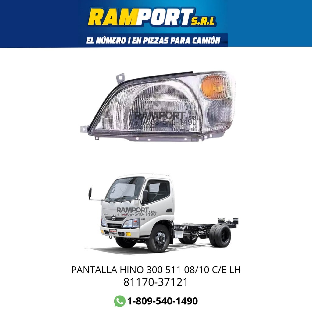 PANTALLA HINO 300 511 08/10 C/E LH