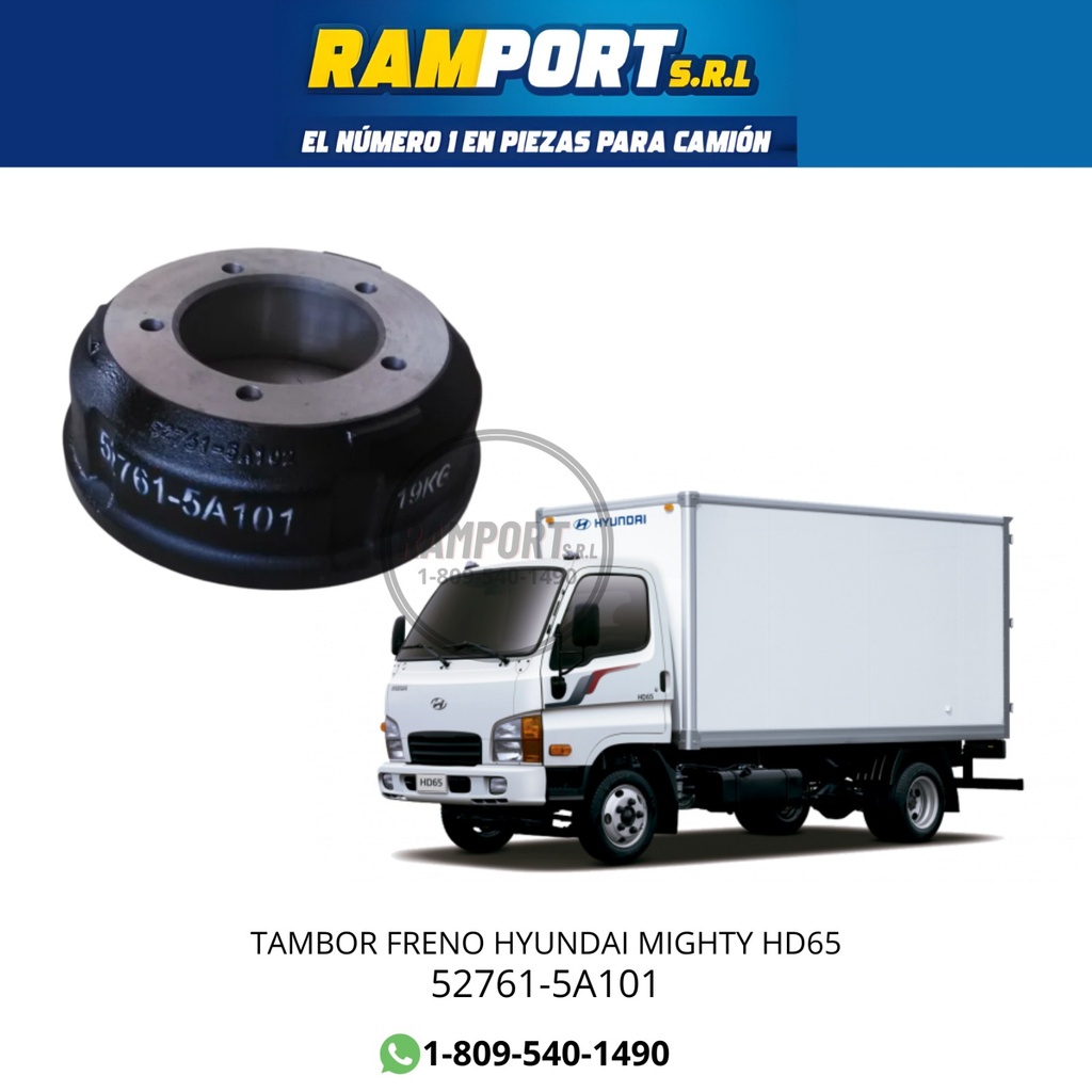 [52761-5A101] TAMBOR HYUNDAI HD65/MIGHTY 5 HOLLO