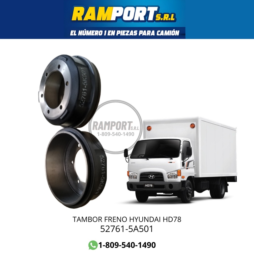 TAMBOR FRENO HYUNDAI HD65 5 HOYOS