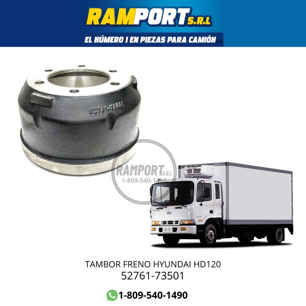 [52761-73501] TAMBOR FRENO TRAS HD120 6 OLLO