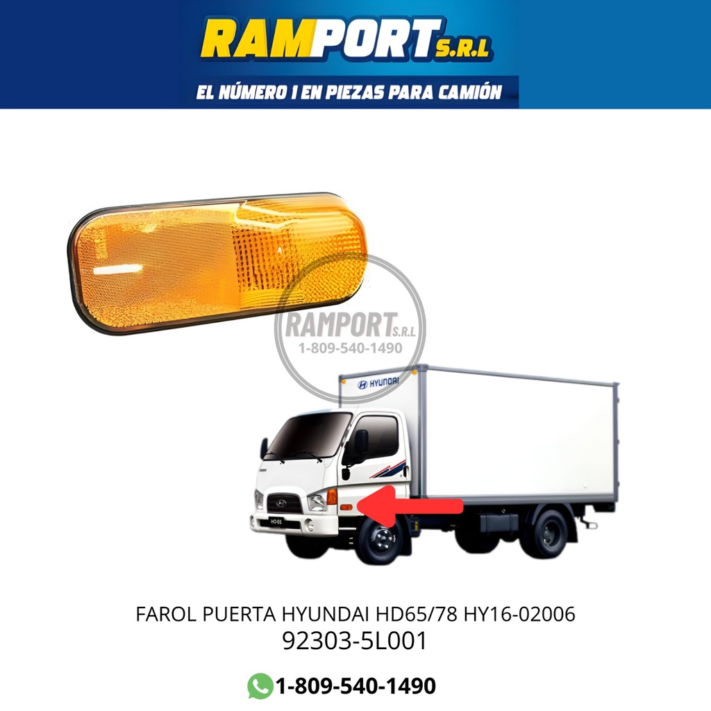 [92303-5H001] FAROL LATERAL  HYUNDAI HD65/78 LH