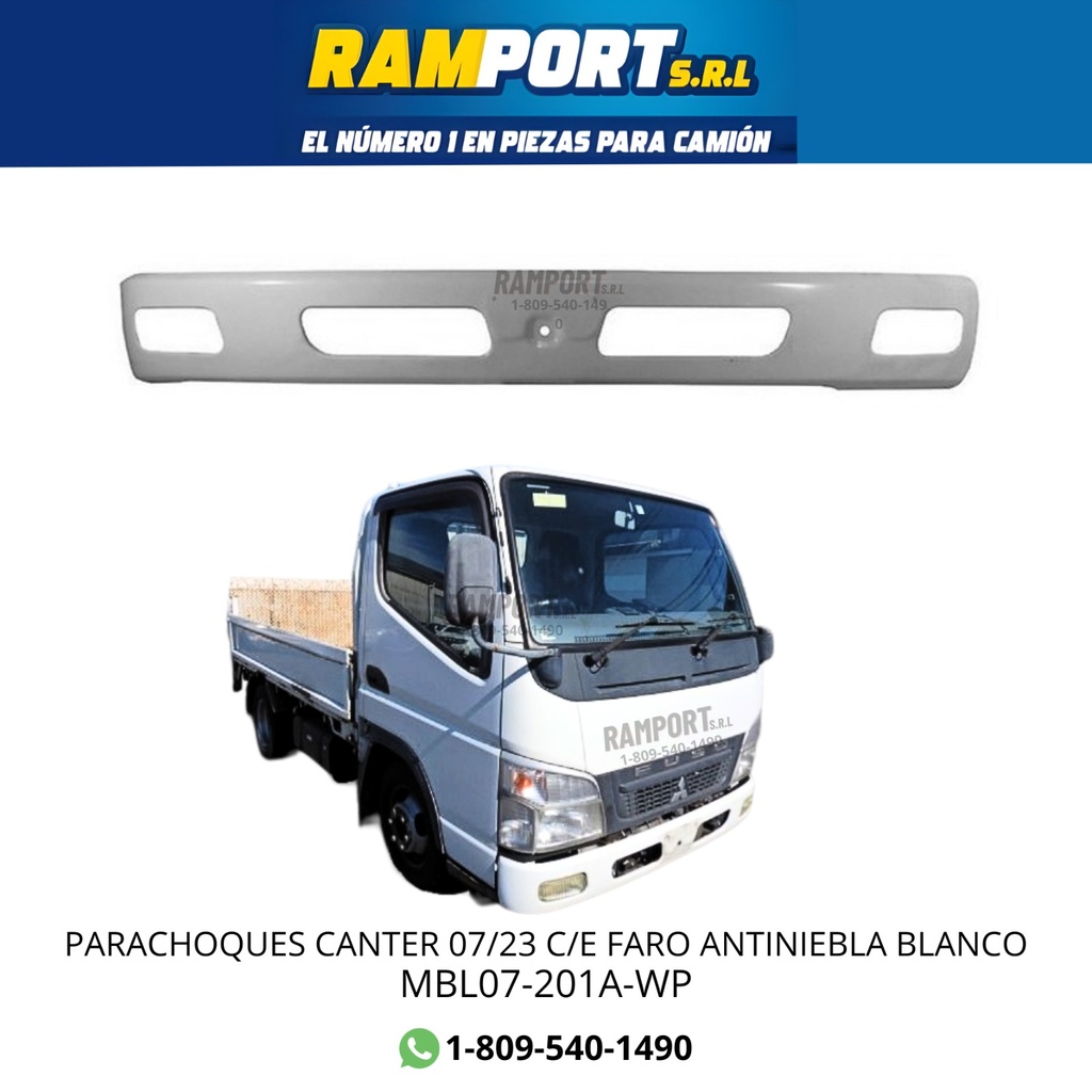BUMPER CANTER FUSO 07/23 C/E BLANCO