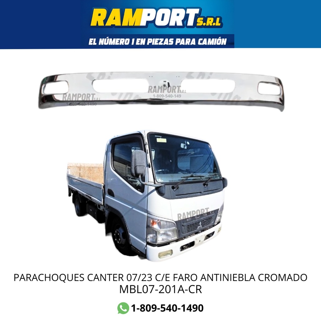 BUMPER CANTER FUSO 07/23 C/E CROMADO