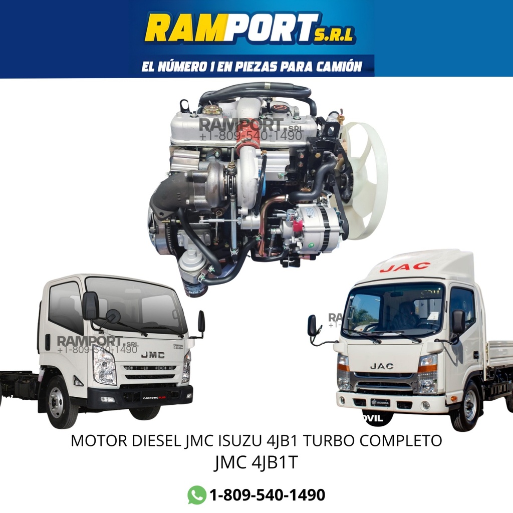 [JMC 4JB1T] MOTOR ISUZU JMC DIÉSEL 4JB1 T COMPLETO