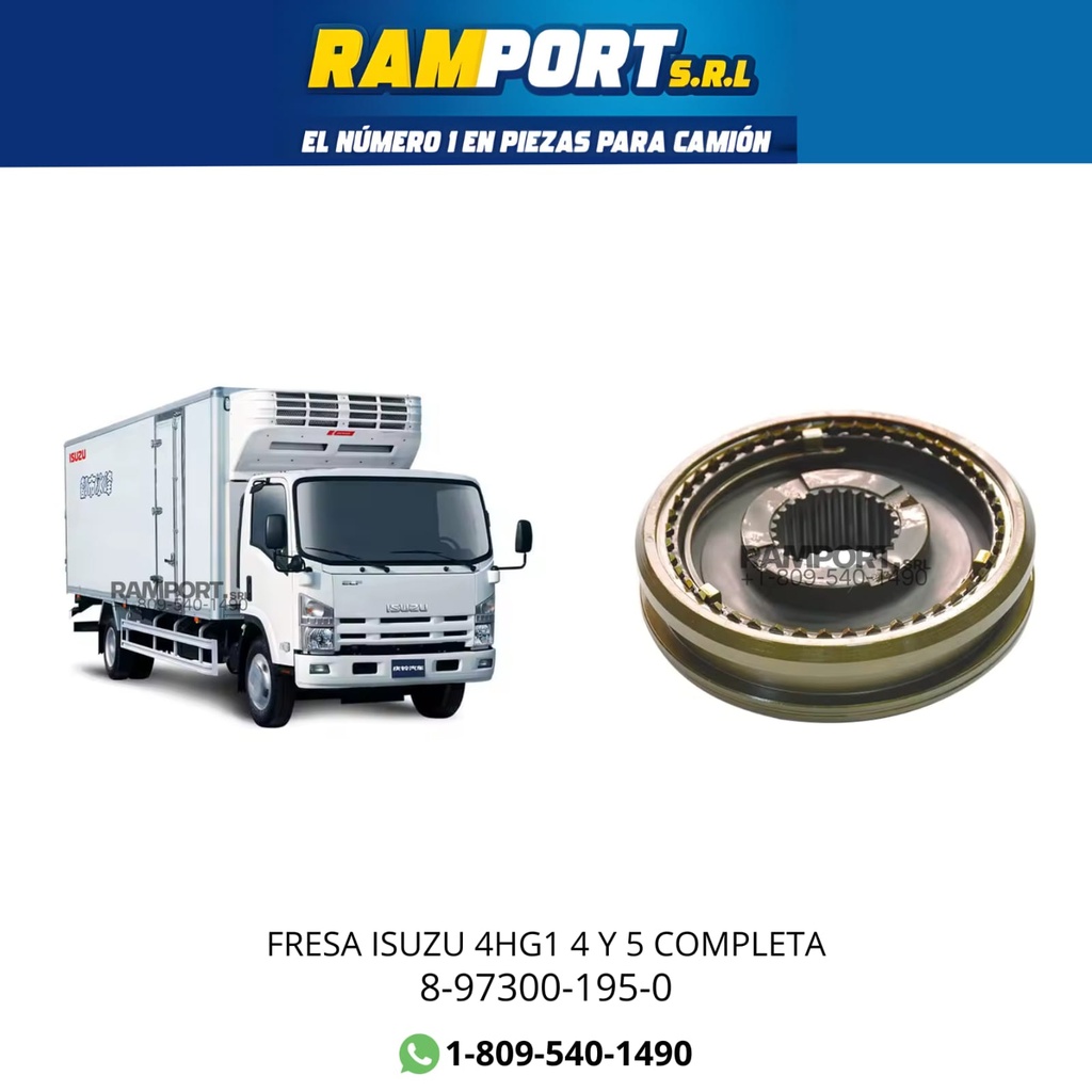 [8-97300-195-0] FRESA ISUZU 4HG1 4 Y 5 COMPLETA