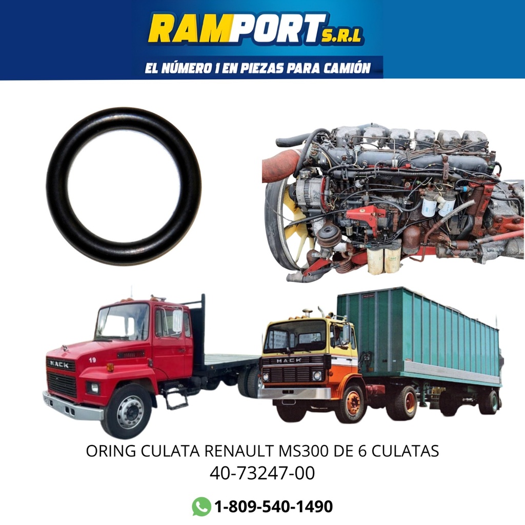ORING CULATA RENAULT MS300 DE 6 CULATAS *