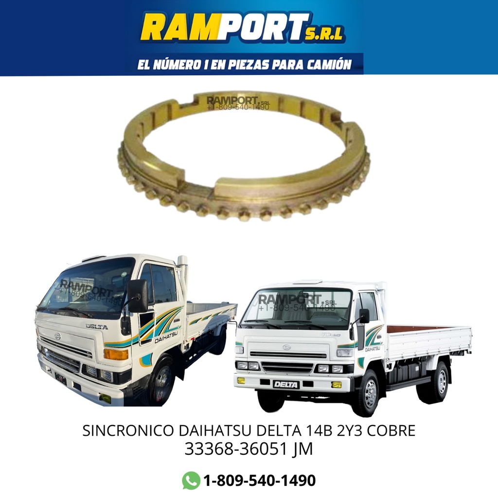 [33368-36051 JM] SINCRONICO DAIHATSU DELTA 14B 2Y3 BRONCE