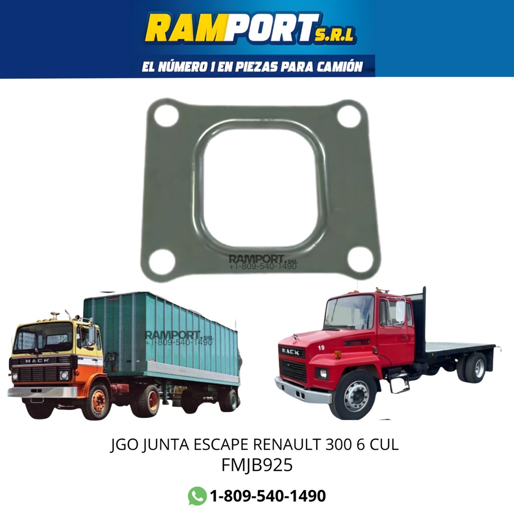 JUNTA ESCAPE RENAULT 300 6 CUL * 