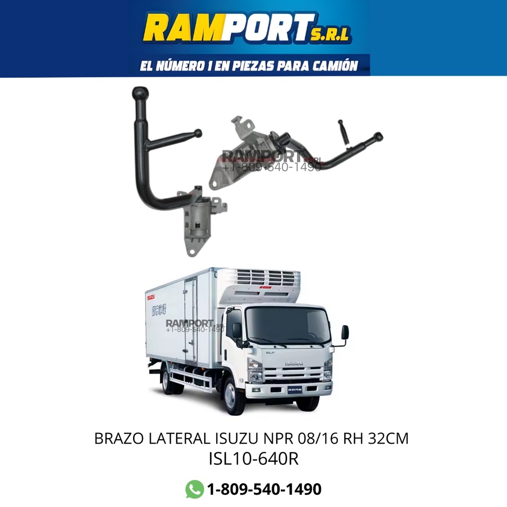 BRAZO LATERAL ISUZU NPR 08/16 RH 32CM 