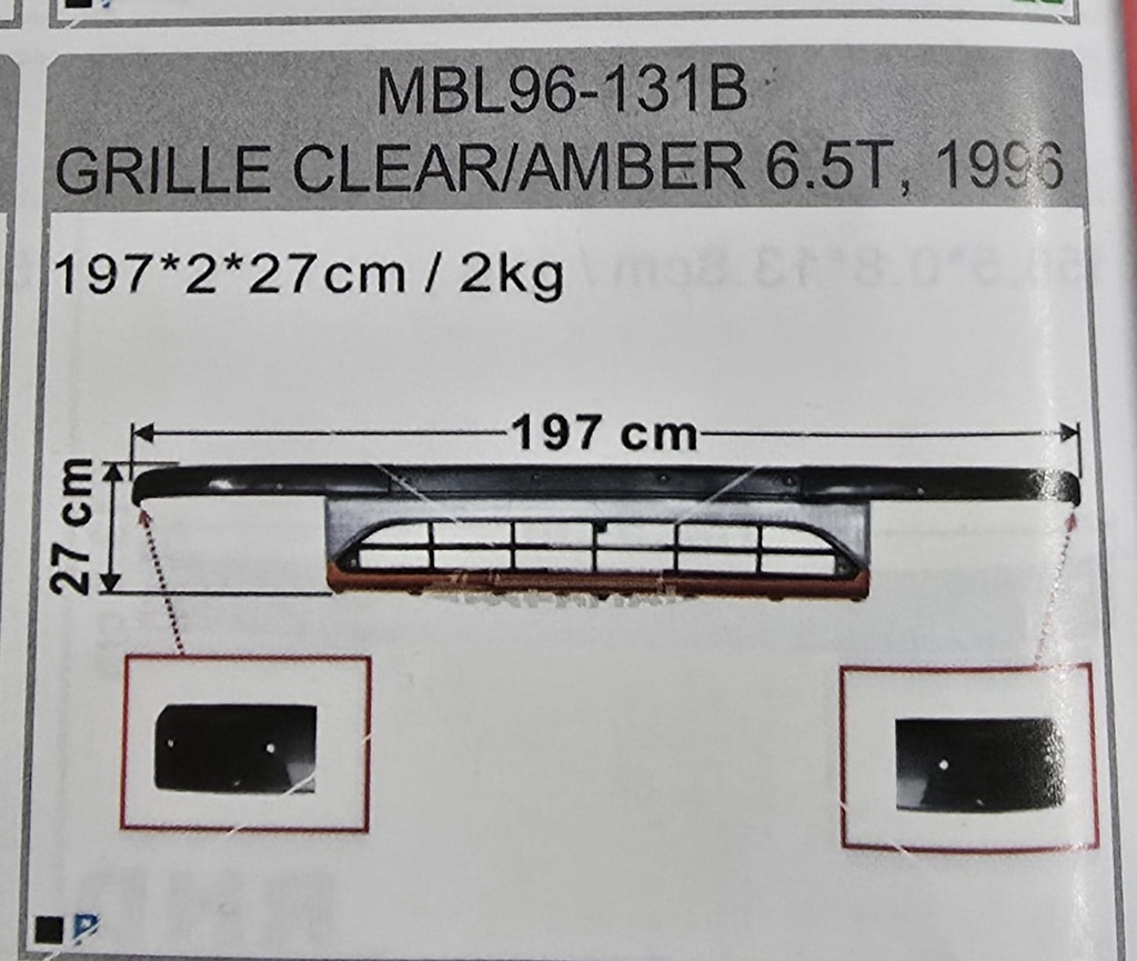 PARRILLA MITSUBISHI  6.5T 197CM